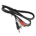 Кабель-переходник аудио Luazon Jack 3.5 (m) - 2xRCA (m), стерео, 1.2 м, черный 1509730 - фото 16776541