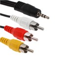 Кабель-переходник аудио/видео Luazon CAB-2, Jack 3.5 (m) - 3xRCA (m), 1.5 м, чёрный 2975679 - фото 16778046