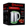 Чайник электрический Sakura SA-2147BL, металл, 1.8 л, 1800 Вт, голубой 3979561 - фото 16778809