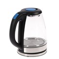 Чайник электрический Luazon LSK-1802, стекло, 1.8 л, 1500 Вт, подсветка, чёрно-синий 3894964 - фото 16779692