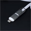 Кабель 2 в 1 Luazon, microUSB/Lightning - USB, 1 А, 0.9 м, плоский, МИКС 4283686 - фото 16779841 Кабель 2 в 1 Luazon, microUSB/Lightning - USB, 1 А, 0.9 м, плоский, МИКС 4283686 - фото 16779841