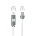 Кабель 2 в 1 Luazon, microUSB/Lightning - USB, 1 А, 0.9 м, плоский, МИКС 4283686 - фото 16779843 Кабель 2 в 1 Luazon, microUSB/Lightning - USB, 1 А, 0.9 м, плоский, МИКС 4283686 - фото 16779843