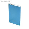 Внешний аккумулятор LuazON PB-19, 4000 мАч, USB, 1 А, индикатор, металл, синий 4311103 - фото 16780738