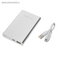 Внешний аккумулятор LuazON PB-24, 8000 мАч, USB, 1 А, индикатор, металл, серый 4311122 - фото 16780775
