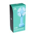 Портативный вентилятор LuazON LOF-02, 3 скорости, 800 мАч, бирюзовый 4601766 - фото 16781415