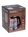 Чайник электрический Sakura SA-2722BK, стекло, 2.2 л, 1800 Вт, подсветка, серебристо-чёрный 4909854 - фото 16781531