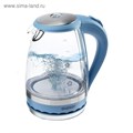 Чайник электрический ENERGY E-279, стекло, 1.5 л, 2200 Вт, голубой 5137438 - фото 16781989