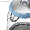 Чайник электрический ENERGY E-279, стекло, 1.5 л, 2200 Вт, голубой 5137438 - фото 16781990