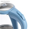 Чайник электрический ENERGY E-279, стекло, 1.5 л, 2200 Вт, голубой 5137438 - фото 16781991