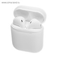 Чехол Luazon для футляра AirPods 1/2, мат. верха: силикон, 56х24х47 мм, люминесцентный белый 5131313 - фото 16782181