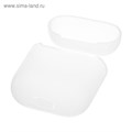 Чехол Luazon для футляра AirPods 1/2, мат. верха: силикон, 56х24х47 мм, люминесцентный белый 5131313 - фото 16782183