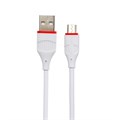 Кабель Borofone BX17, micro USB - USB, 2,4 А, 1 м, белый 5402324 - фото 16782493