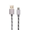 Кабель Borofone BX24, micro USB - USB, 2.4 А, 1 м, нейлоновая оплётка, серый 5402328 - фото 16782502