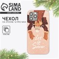 Новогодний чехол для телефона «Снежинки», на 12 PRO MAX 6903558 - фото 16784412