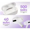 Наушники беспроводные Windigo Pro, TWS, Bluetooth 5.0, 40/500 мАч, сенсор, глянцевые, белые 6787376 - фото 16784515