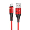 Кабель Hoco U93, USB - microUSB, 2.4 А, 1.2 м, индикатор, красный 7550657 - фото 16784688