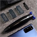 Триммер для волос Luazon LTRI-05, для усов/бороды, 3 насадки, от USB, синий 6896074 - фото 16784817