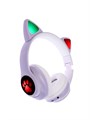 Наушники-Кошки MYBIT W-32, беспроводные, MIC, BT 5.0, AUX, microSD, MP3, 400 мАч, фиолетовые 7348415 - фото 16784984