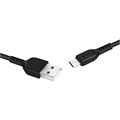 Кабель Hoco X20, microUSB - USB, 2,4 А, 1 м, PVC оплетка, черный 7686968 - фото 16785140