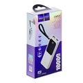 Внешний аккумулятор Hoco J41, 10000 мАч,microUSB/Type-C - 2 А, iP - 1.5 А, 2 USB - 2 А,белый 7687010 - фото 16785162