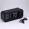 Часы - будильник электронные настольные: колонка, bluetooth, tf-карта, 14.2 х 6 см, USB 7550908 - фото 16785539