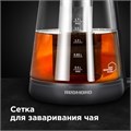 Чайник электрический REDMOND RK-G1308D, стекло, 1.7 л, 1500 Вт, регулировка t°, чёрный 7798175 - фото 16785745
