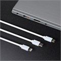 Кабель Windigo, 3 в 1, microUSB/Lightning/Type-C - USB, 2 А, PVC оплетка, 1 м, белый 7108442 - фото 16785934
