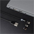 Кабель Windigo, 3 в 1, microUSB/Lightning/Type-C - USB, магнитный, 2 А, нейлон, 1 м, черный 7108445 - фото 16785947