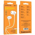 Наушники Borofone BM57 Platinum, вакуумные, микрофон, Jack 3.5 мм, кабель 1.2 м, серые 9088678 - фото 16786770