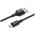 Кабель Borofone BX54, microUSB - USB, 2.4 А, 1 м, нейлоновая оплётка, чёрный 9088726 - фото 16786784
