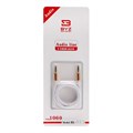 Кабель аудио AUX BYZ BL-613, Jack 3.5 мм(m)-Jack 3.5 мм(m), 1м, белый 9227289 - фото 16786998