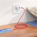 Кабель Hoco X70, Lightning - Type-C, PD 20 Вт, 2.4 А, 1 м, нейлоновая оплетка, красный 7686931 - фото 16787306