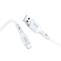 Кабель Hoco X65, Lightning - USB, 2.4 А, 1 м, TPE оплетка, белый 7686936 - фото 16787327
