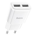 Сетевое зарядное устройство Hoco C88A, 2 USB, 2.4 А, белый 7687036 - фото 16787380