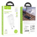 Сетевое зарядное устройство Hoco C88A, 2 USB, 2.4 А, белый 7687036 - фото 16787381