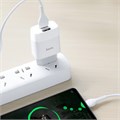 Сетевое зарядное устройство Hoco C73A, 2 USB, 2.4 А, белый 7687044 - фото 16787420