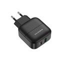 Сетевое зарядное устройство Borofone BA46A, USB QC3.0 3 А, Type-C PD 3 А, чёрное 9088842 - фото 16788545