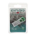 Флешка Exployd 530, 32 Гб, USB2.0, чт до 15 Мб/с, зап до 8 Мб/с, зелёная 9560857 - фото 16789141