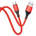 Кабель Borofone BX54, microUSB - USB, 2.4 А, 1 м, нейлоновая оплётка, красный 9088727 - фото 16790182