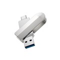Флешка OTG Hoco UD10 Wise, 16 Гб, USB3.0, USB/Type-C, чт до 120 Мб/с, зап до 30 Мб/с, металл 9326076 - фото 16790303