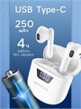 Наушники Borofone BW05 Pure, TWS, вкладыши, Bluetooth 5.1, 30/250 мАч, дисплей, белые 9088692 - фото 16790367