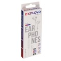 Наушники Exployd EX-HP-1462, вкладыши, микрофон, проводные, 108 дБ, 3.5 мм,1.2 м, белые 9816360 - фото 16790522
