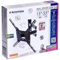Кронштейн Kromax DIX-24, для ТВ, наклонно-поворотный, 15-55", до 35 кг, 38-140 мм, черный 9904098 - фото 16790985