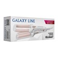 Стайлер Galaxy LINE GL 4667, 40 Вт, керамическое покрытие, d=10 мм, до 180 °C, бело-розовый 9951027 - фото 16791861