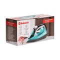 Утюг Sakura SA-3070, 2400 Вт, керамическая подошва, 320 мл, анти-накипь, бирюзовый 10062471 - фото 16792021