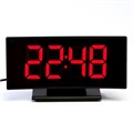 Часы - будильник электронные настольные: термометр, календарь, 17 х 9.5 см, 3ААА, USB 9742336 - фото 16792046