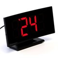 Часы - будильник электронные настольные: термометр, календарь, 17 х 9.5 см, 3ААА, USB 9742336 - фото 16792048