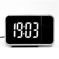 Часы - будильник электронные настольные с проекцией на потолок, календарем, 2ААА, USB 9742338 - фото 16792061