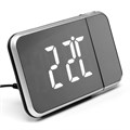 Часы - будильник электронные настольные с проекцией на потолок, календарем, 2ААА, USB 9742338 - фото 16792063