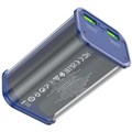 Внешний аккумулятор Hoco J105, 10000 мАч, 3 А, 2USB/Type-C/Lightning/MicroUSB, синий 9603916 - фото 16792647